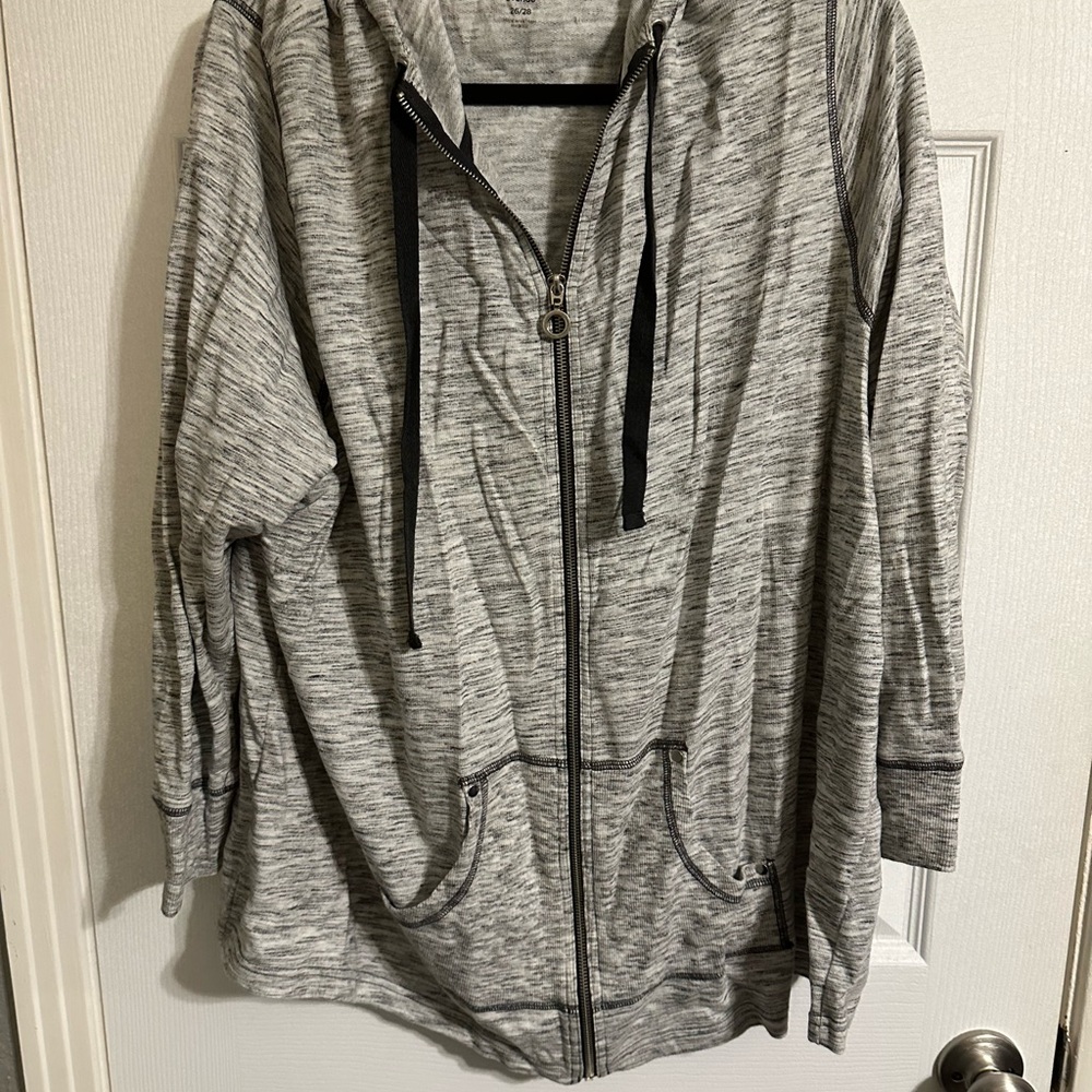 Gray Zip-Up Hoodie